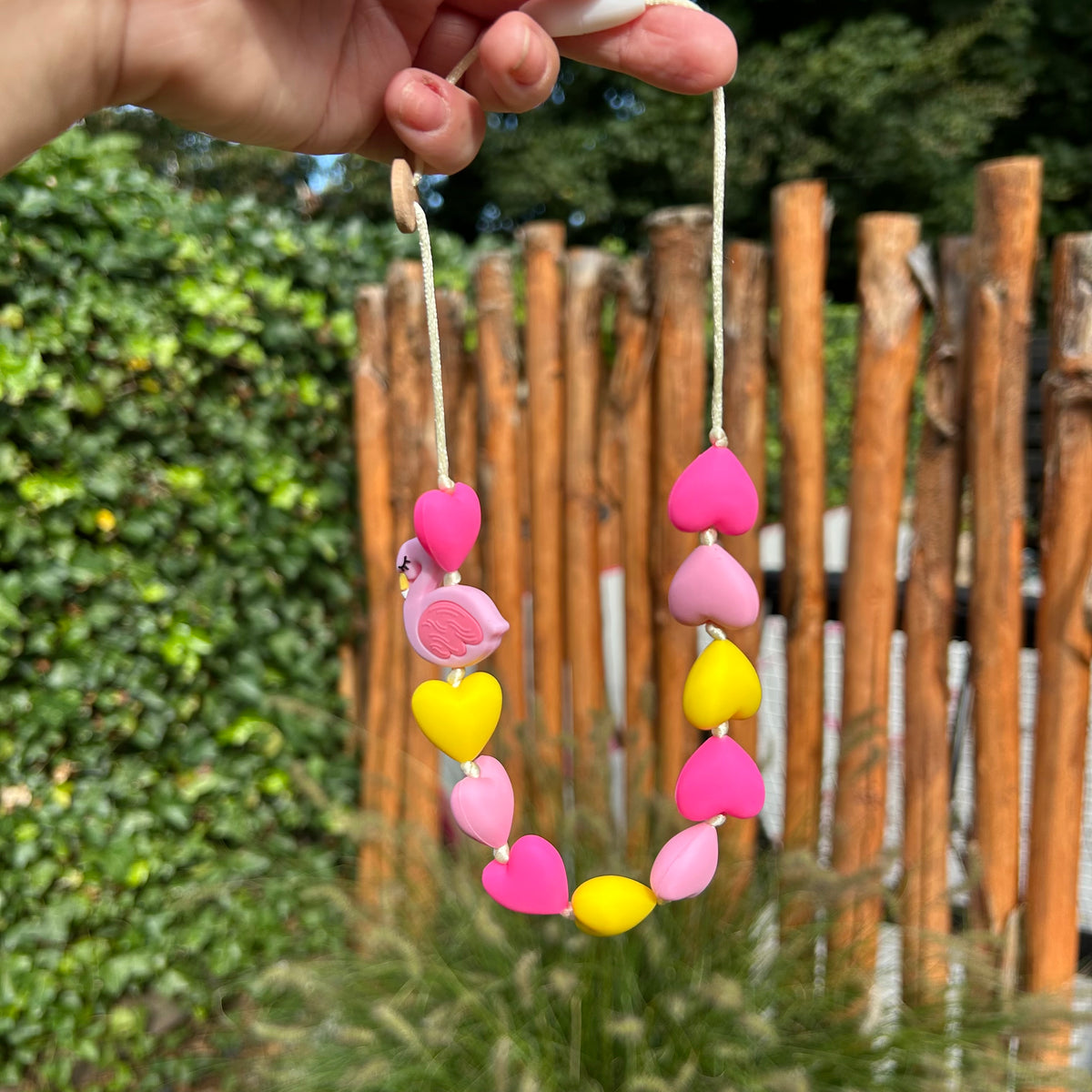 Hartjesketting Stella - Flamingo