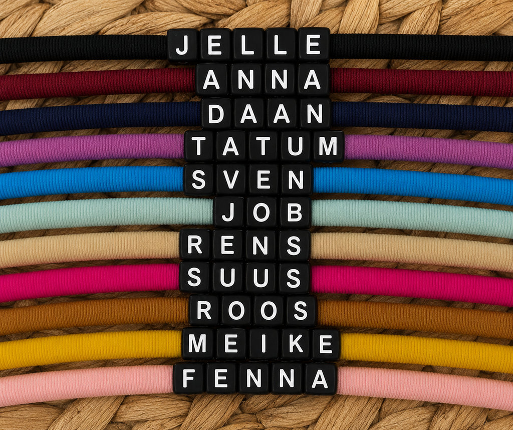 Gepersonaliseerde armband – witte naam