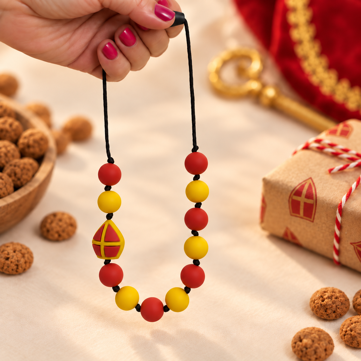 Ronde kralenketting Mijter (pre-order) leverbaar wk 40