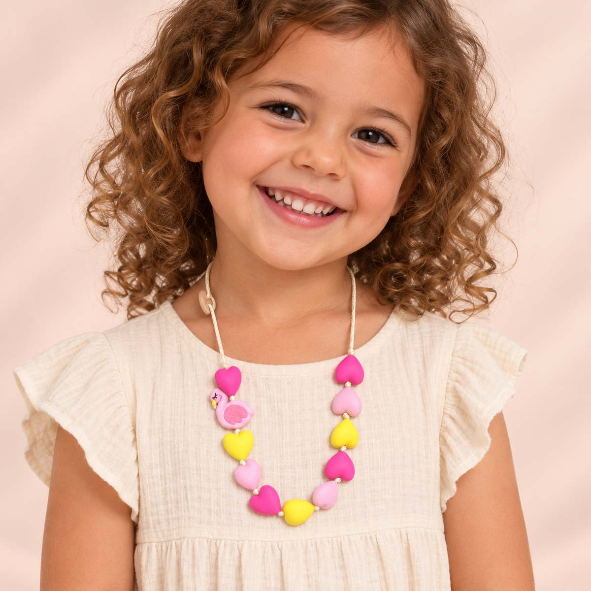 Hartjesketting Stella - Flamingo